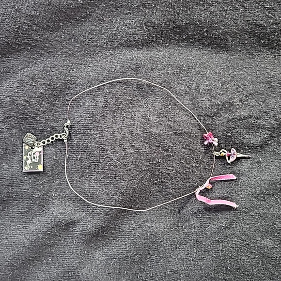 Ballerina 16" Wire Necklace with Barbie Pink Accents NWT from Fly - Picture 1 of 10